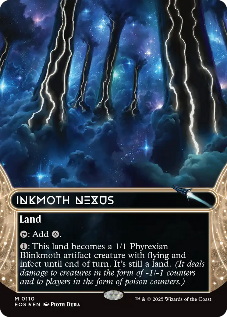 Inkmoth Nexus (0110) (Borderless) (Galaxy Foil) [Edge of Eternities: Stellar Sights] | Devastation Store