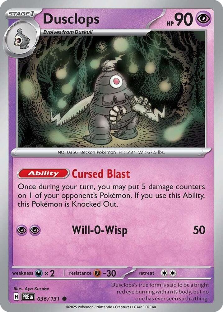 Dusclops (036/131) [Scarlet & Violet: Prismatic Evolutions] | Devastation Store