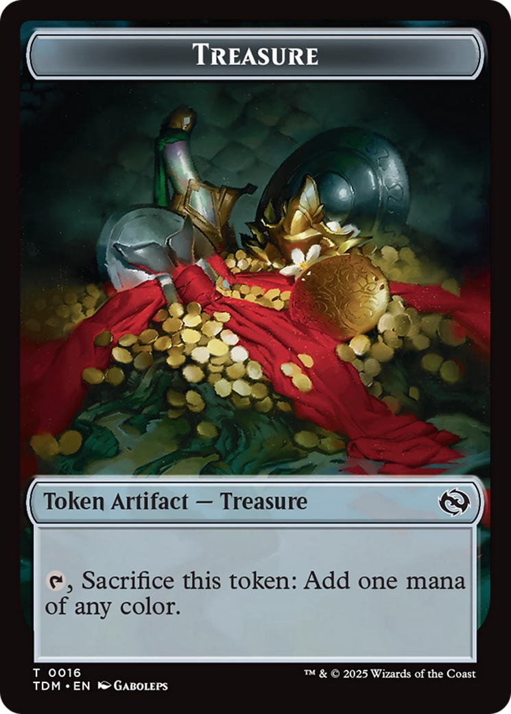 Monk // Treasure Double-Sided Token [Tarkir: Dragonstorm Commander Tokens] | Devastation Store