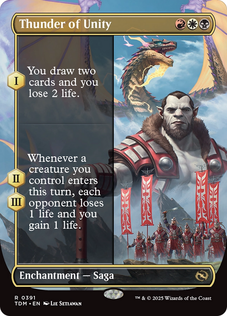 Thunder of Unity (Borderless) [Tarkir: Dragonstorm] | Devastation Store