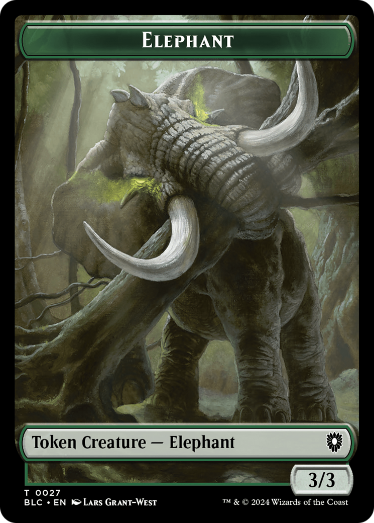 Elephant // Squid Double-Sided Token [Bloomburrow Commander Tokens] | Devastation Store
