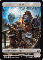 Bird // Hero (0004) Double Sided Token [FINAL FANTASY Commander Tokens] | Devastation Store