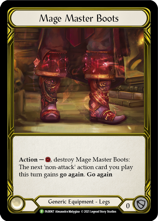 Mage Master Boots (Golden) [FAB067] (Promo)  Cold Foil | Devastation Store