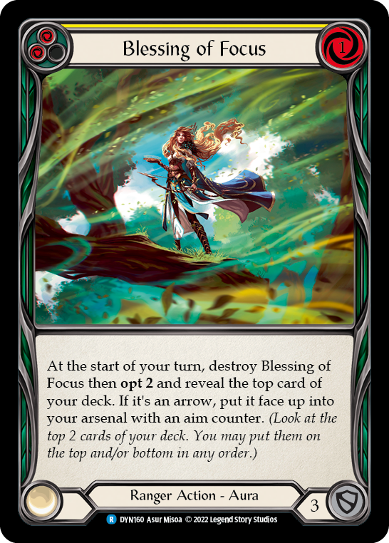 Blessing of Focus (Yellow) [DYN160] (Dynasty)  Rainbow Foil | Devastation Store