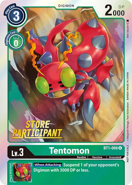 Tentomon [BT1-066] (Store Participant) [Release Special Booster Promos] | Devastation Store