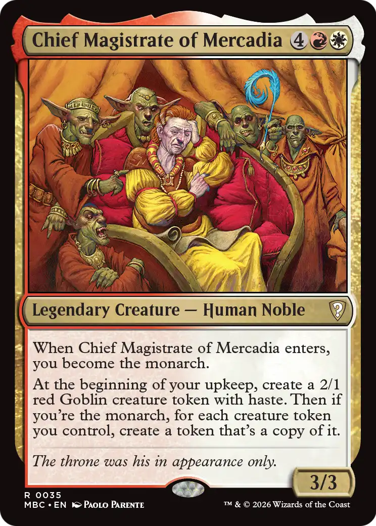 Chief Magistrate of Mercadia [Mystery Booster: Commander Edition] | Devastation Store