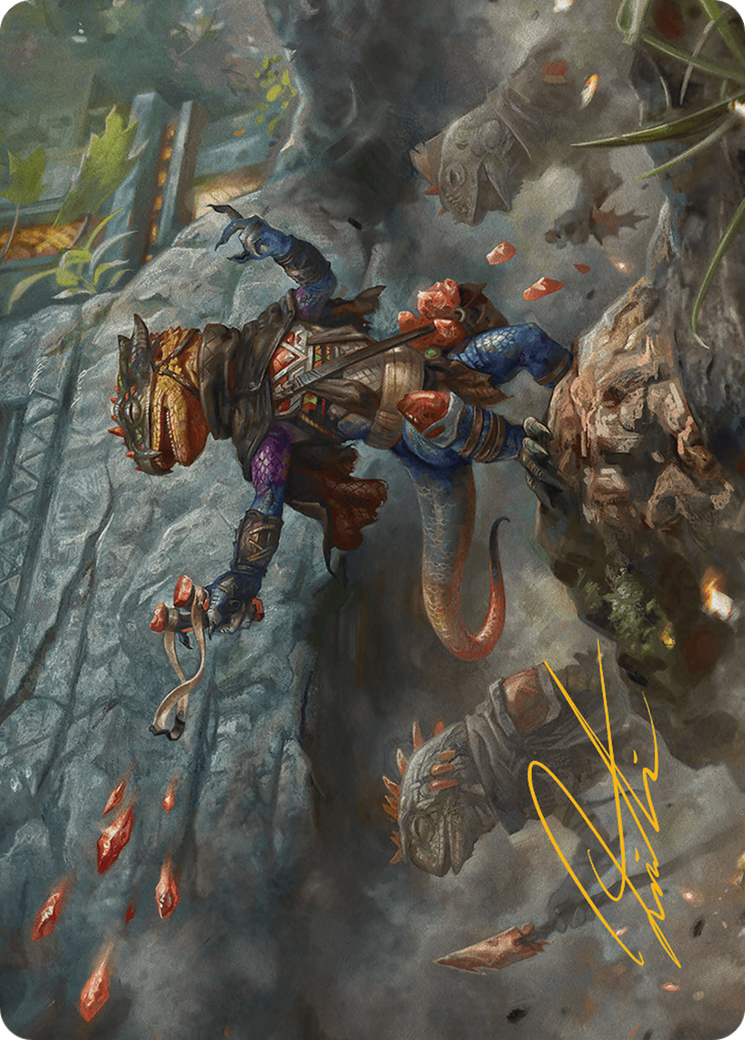 Agate Instigator Art Card (Gold-Stamped Signature) [Bloomburrow Art Series] | Devastation Store