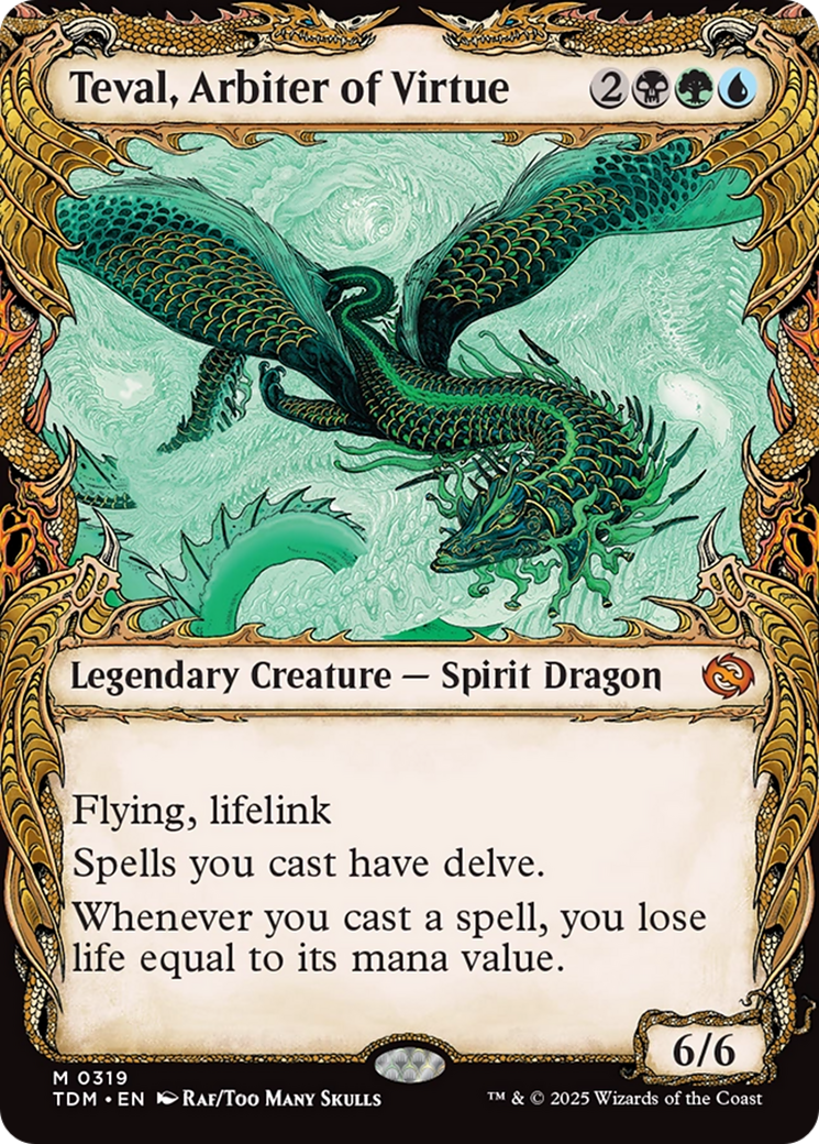 Teval, Arbiter of Virtue (Showcase) [Tarkir: Dragonstorm] | Devastation Store