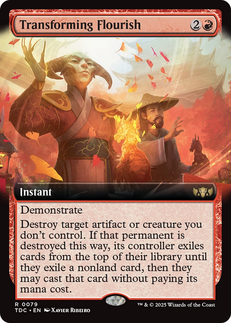Transforming Flourish (Extended Art) [Tarkir: Dragonstorm Commander] | Devastation Store