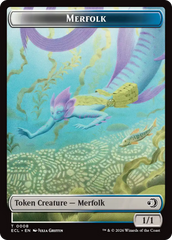 Merfolk // Worm Double-Sided Token [Lorwyn Eclipsed Tokens] | Devastation Store