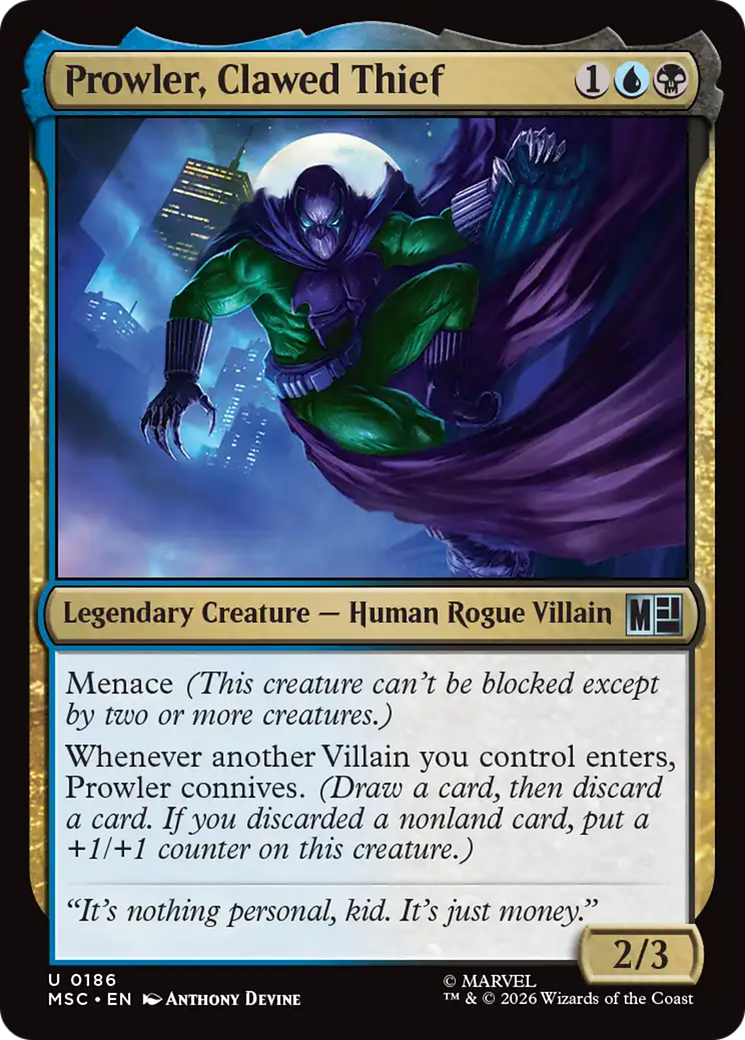 Prowler, Clawed Thief (Surge Foil) [Marvel Super Heroes] | Devastation Store