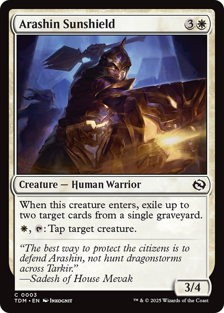 Arashin Sunshield [Tarkir: Dragonstorm] | Devastation Store