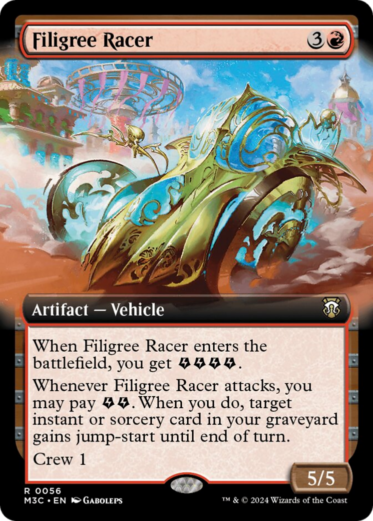 Filigree Racer (Extended Art) (Ripple Foil) [Modern Horizons 3 Commander] | Devastation Store