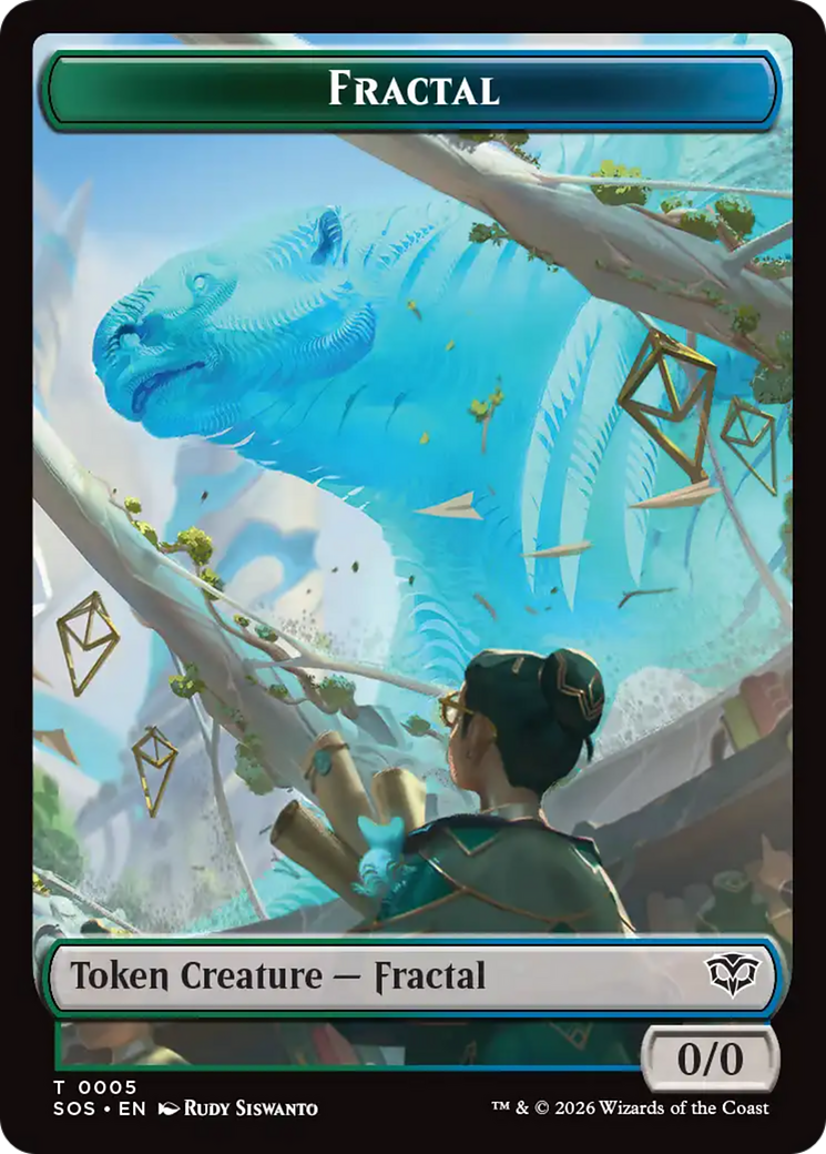 Fractal (0005) // Spirit (0011) Double-Sided Token [Secrets of Strixhaven Tokens] | Devastation Store