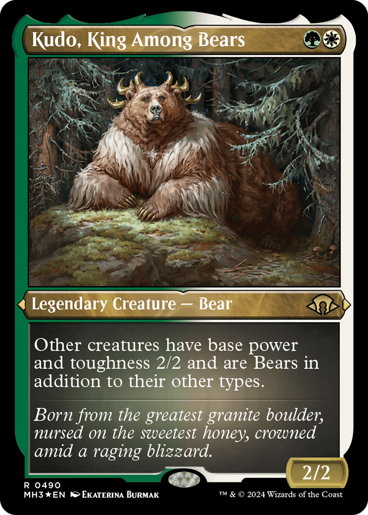 Kudo, King Among Bears (Foil Etched) [Modern Horizons 3] | Devastation Store