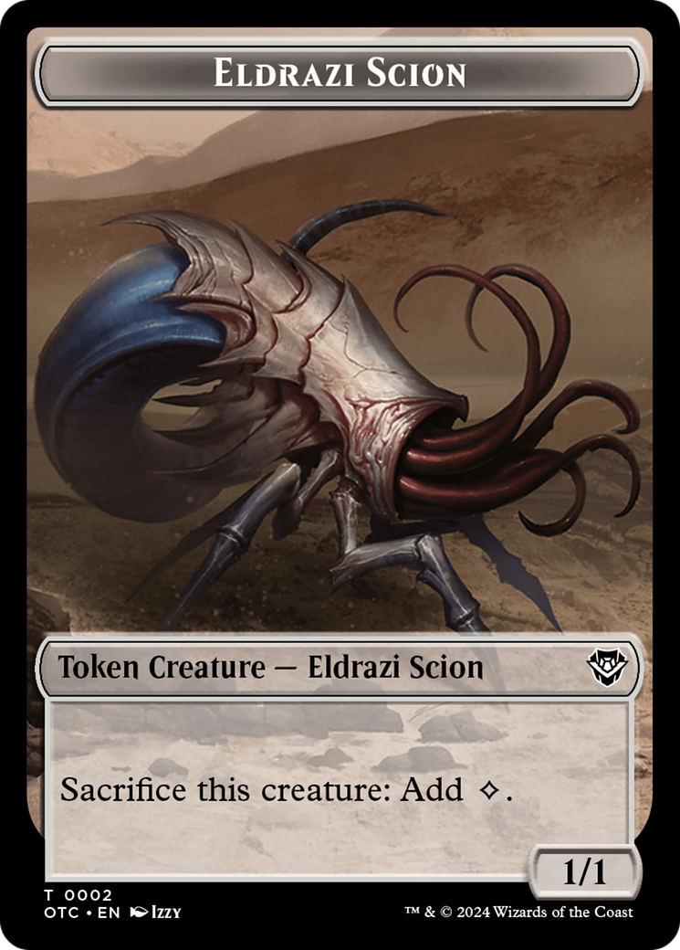 Eldrazi Scion // Treasure Double-Sided Token [Outlaws of Thunder Junction Commander Tokens] | Devastation Store