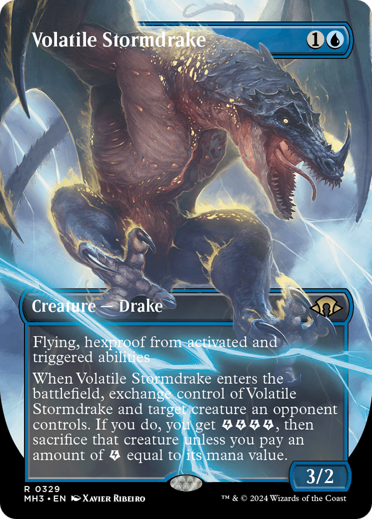 Volatile Stormdrake (Borderless) [Modern Horizons 3] | Devastation Store