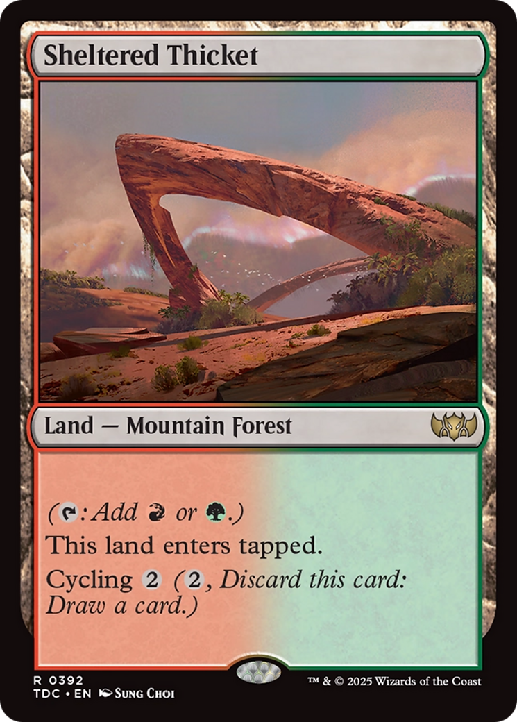 Sheltered Thicket [Tarkir: Dragonstorm Commander] | Devastation Store