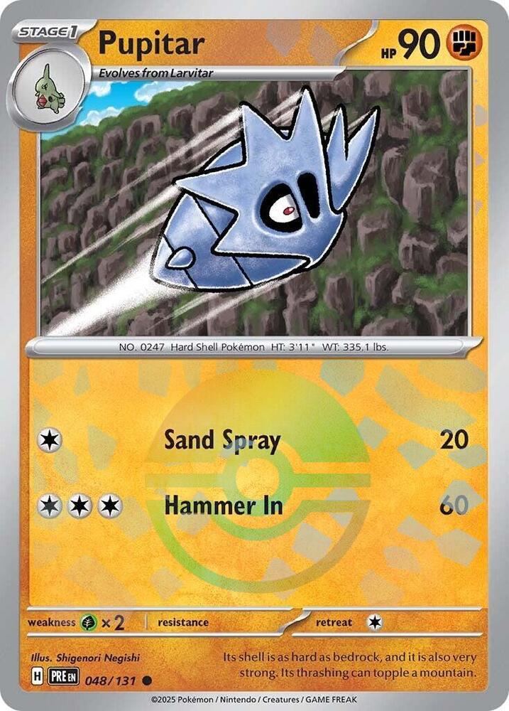 Pupitar (048/131) (Poke Ball Pattern) [Scarlet & Violet: Prismatic Evolutions] | Devastation Store