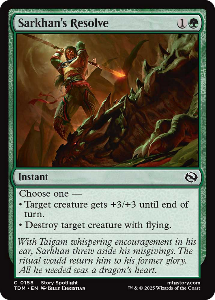 Sarkhan's Resolve [Tarkir: Dragonstorm] | Devastation Store