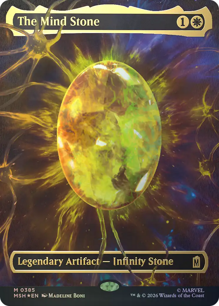 The Mind Stone (Borderless) (Cosmic Foil) [Marvel Super Heroes] | Devastation Store