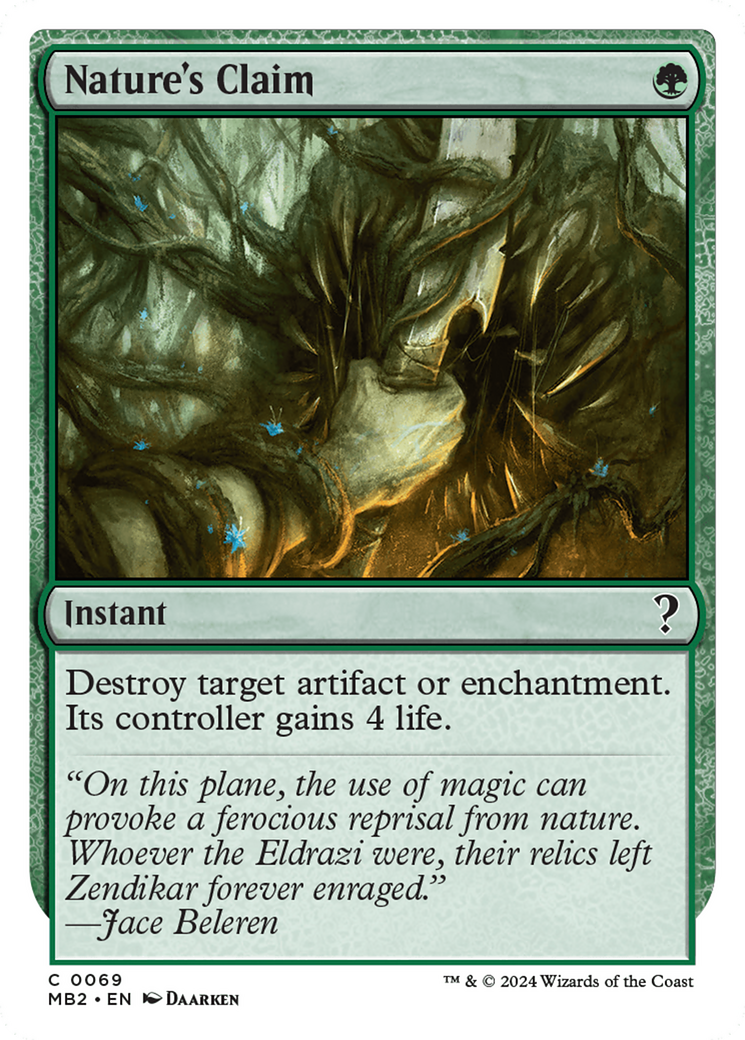 Nature's Claim (White Border) [Mystery Booster 2] | Devastation Store