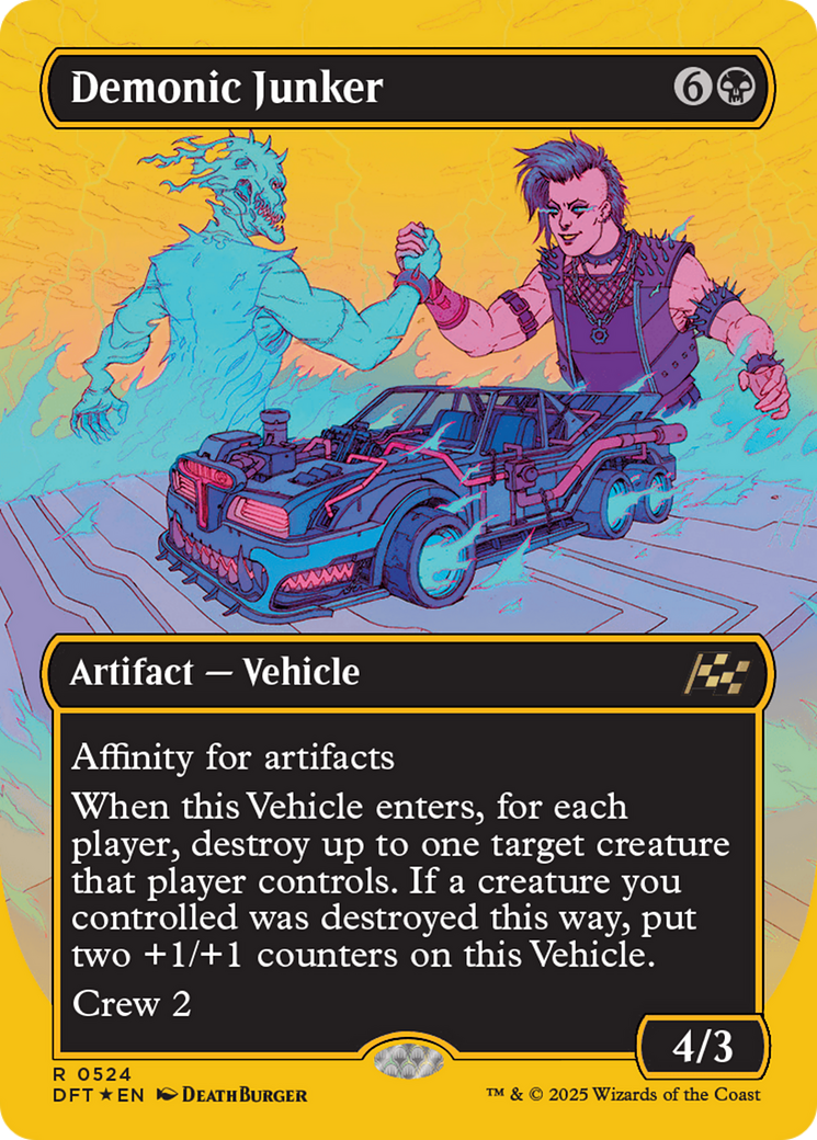 Demonic Junker (Borderless) (First-Place Foil) [Aetherdrift] | Devastation Store