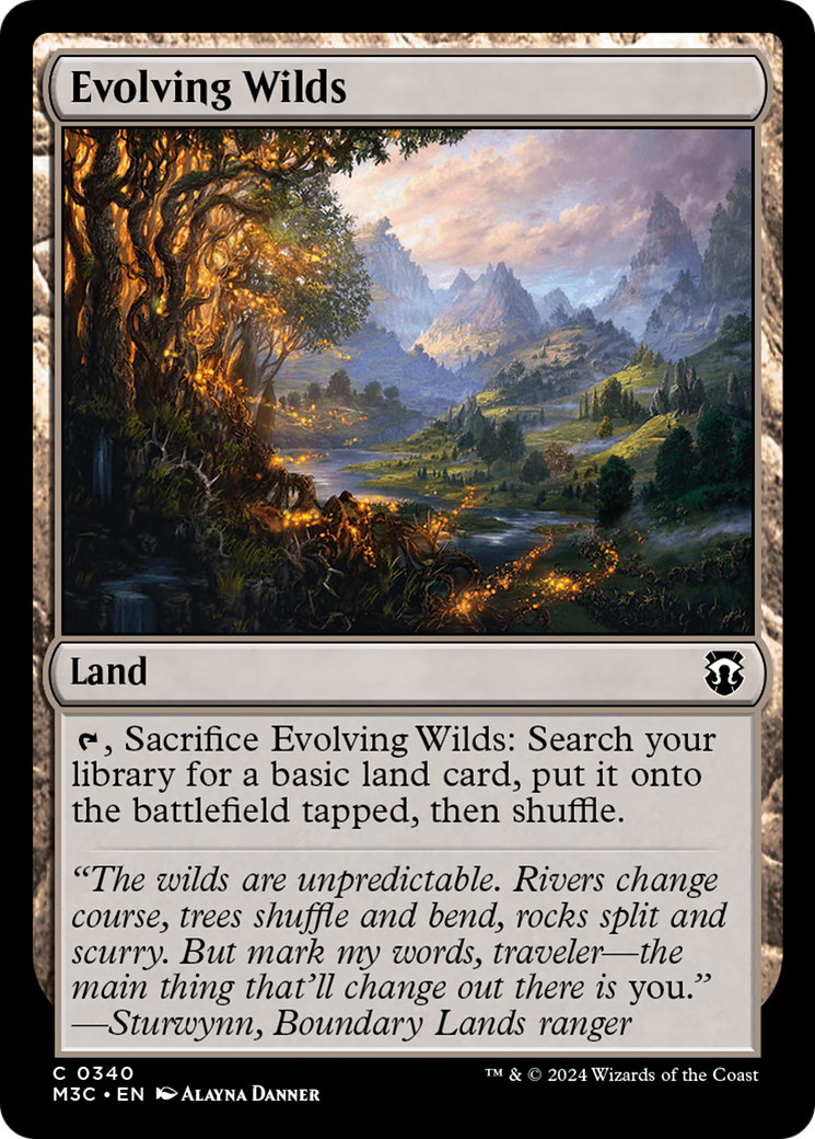 Evolving Wilds (Ripple Foil) [Modern Horizons 3 Commander] | Devastation Store