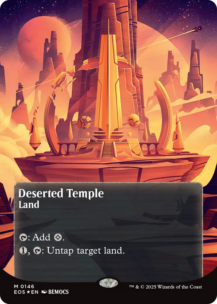 Deserted Temple (0146) (Borderless) (Galaxy Foil) [Edge of Eternities: Stellar Sights] | Devastation Store