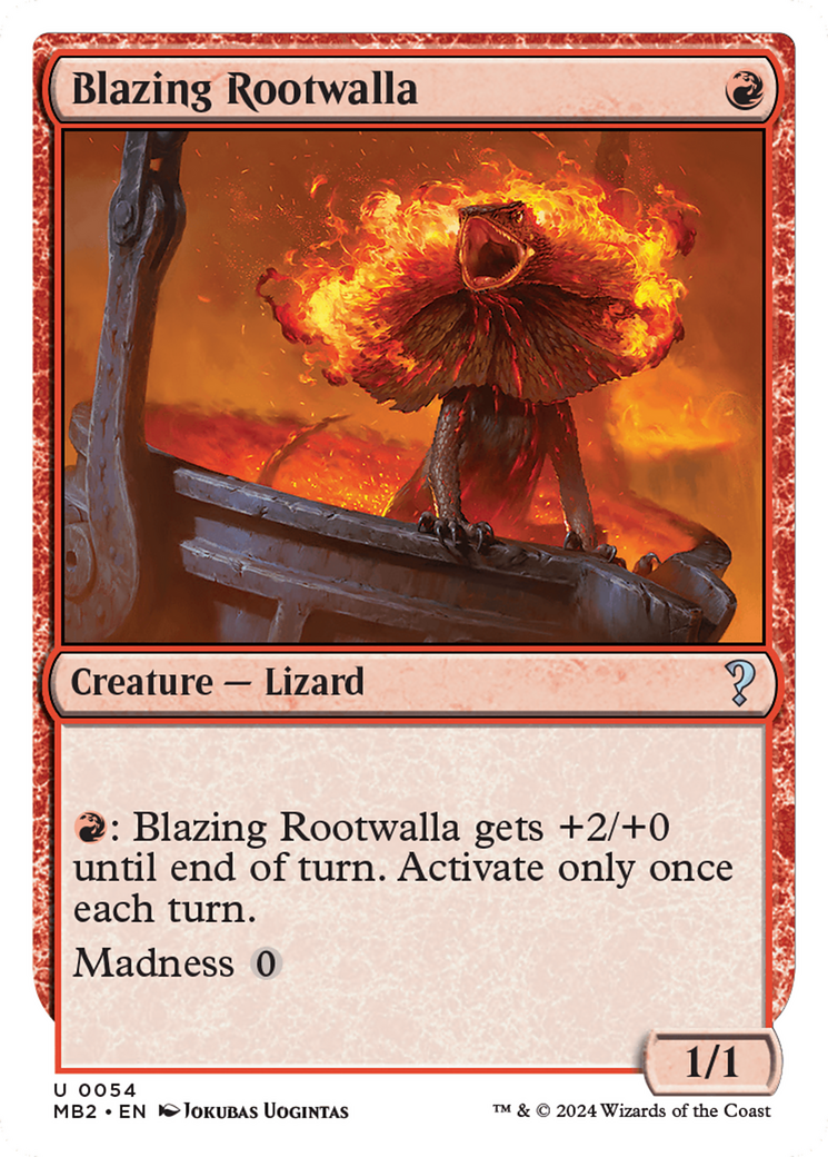 Blazing Rootwalla (White Border) [Mystery Booster 2] | Devastation Store