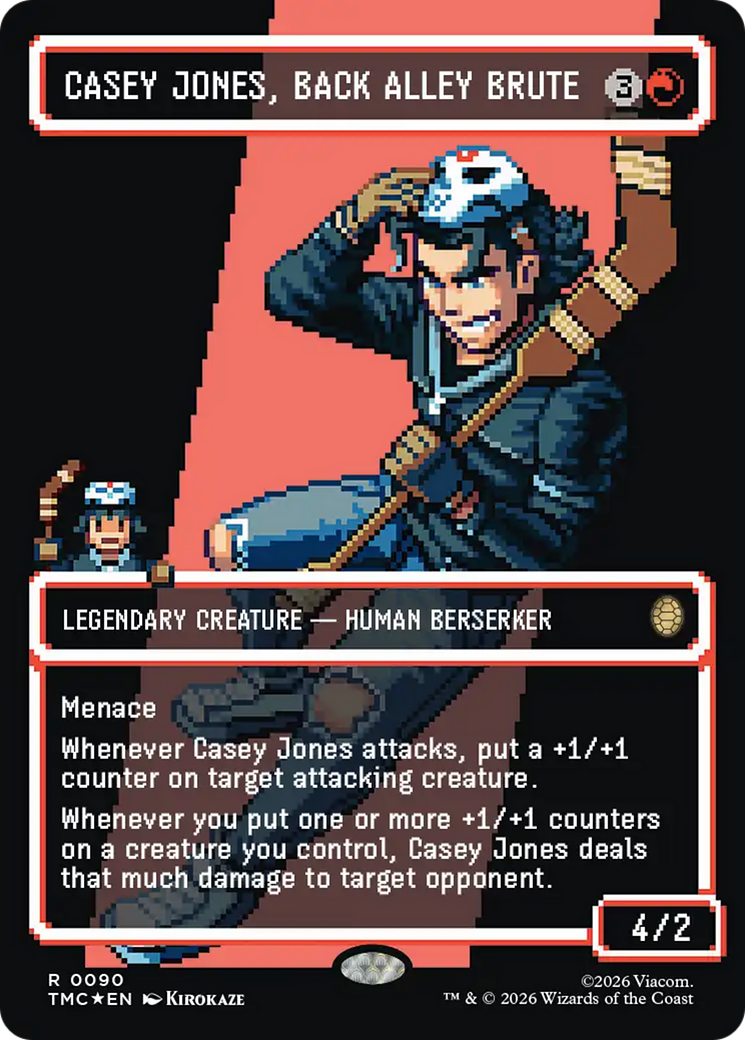 Casey Jones, Back Alley Brute (Borderless) (Surge Foil) [Teenage Mutant Ninja Turtles Commander] | Devastation Store