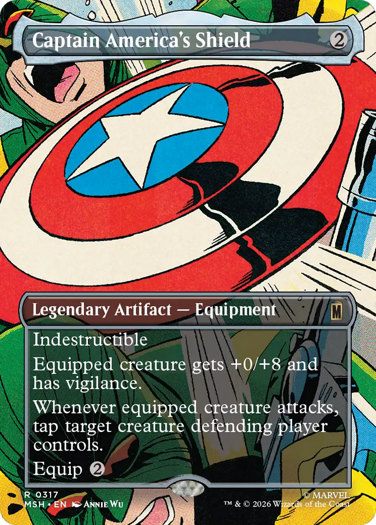 Captain America's Shield (Borderless) (0317) [Marvel Super Heroes] | Devastation Store