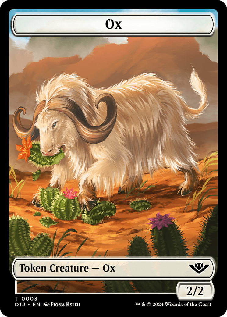 Treasure // Ox Double-Sided Token [Outlaws of Thunder Junction Tokens] | Devastation Store