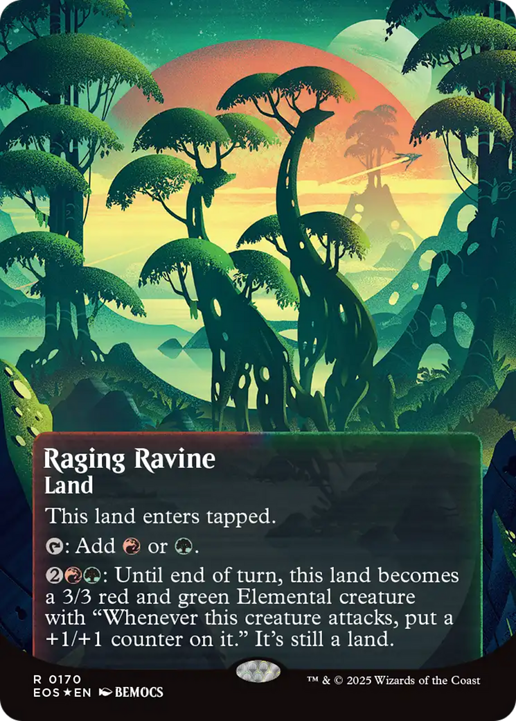 Raging Ravine (0170) (Borderless) (Galaxy Foil) [Edge of Eternities: Stellar Sights] | Devastation Store