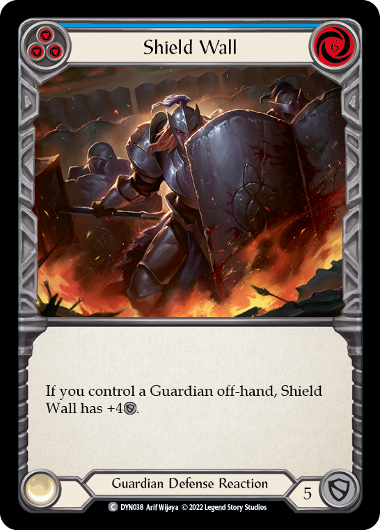 Shield Wall (Blue) [DYN038] (Dynasty)  Rainbow Foil | Devastation Store