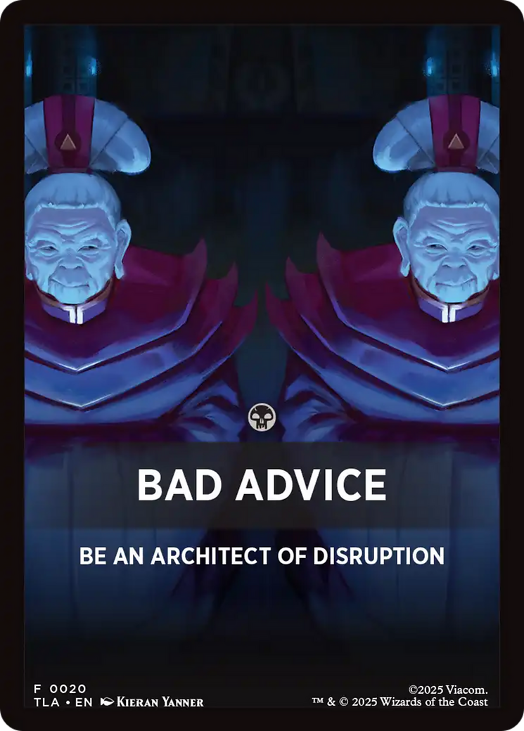 Bad Advice Theme Card [Avatar: The Last Airbender Tokens] | Devastation Store