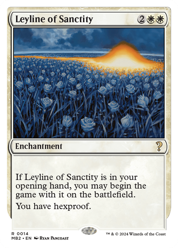 Leyline of Sanctity (White Border) [Mystery Booster 2] | Devastation Store