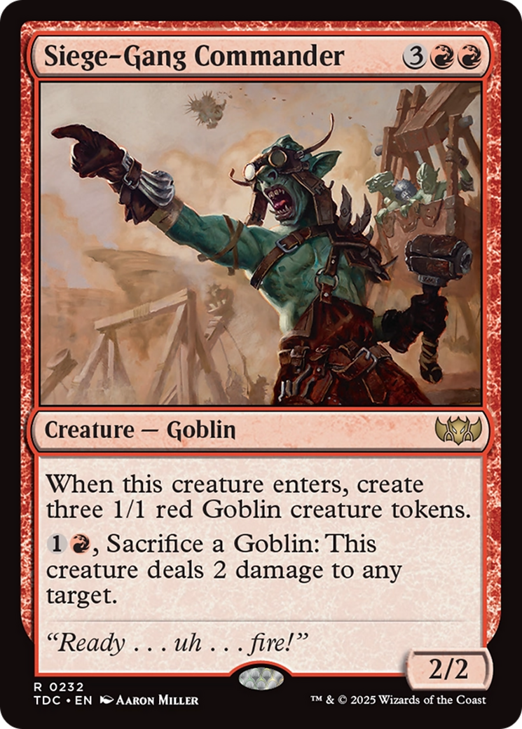 Siege-Gang Commander [Tarkir: Dragonstorm Commander] | Devastation Store