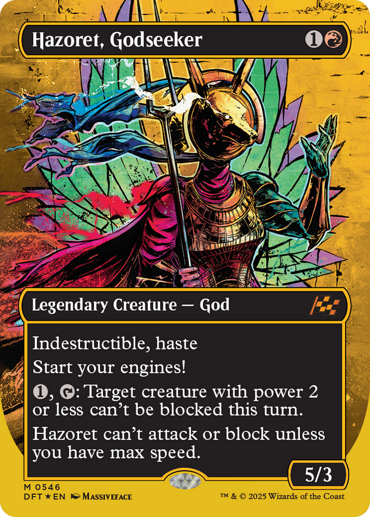 Hazoret, Godseeker (Borderless) (First-Place Foil) [Aetherdrift] | Devastation Store
