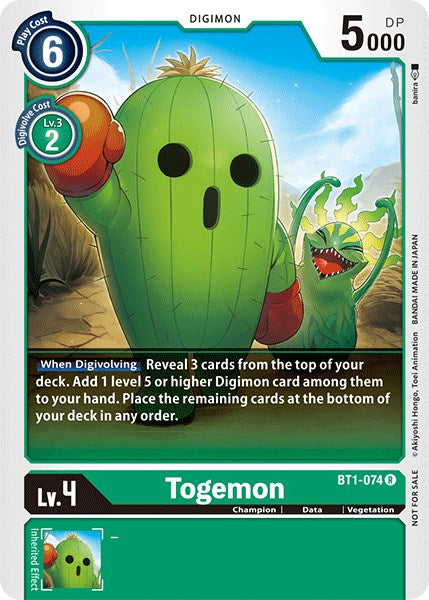 Togemon [BT1-074] (Official Tournament Pack Vol.3) [Release Special Booster Promos] | Devastation Store