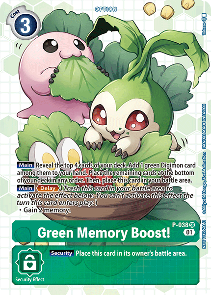 Green Memory Boost! [P-038] (Box Promotion Pack - Next Adventure) [Promotional Cards] | Devastation Store