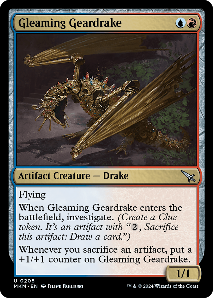 Gleaming Geardrake [Murders at Karlov Manor] | Devastation Store