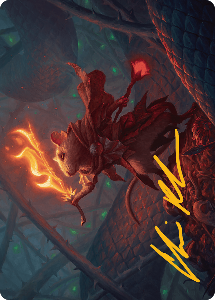 Emberheart Challenger Art Card (Gold-Stamped Signature) [Bloomburrow Art Series] | Devastation Store