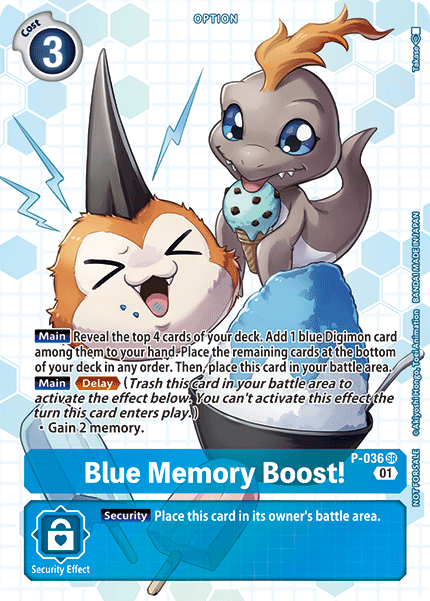 Blue Memory Boost! [P-036] (Box Promotion Pack - Next Adventure) [Promotional Cards] | Devastation Store