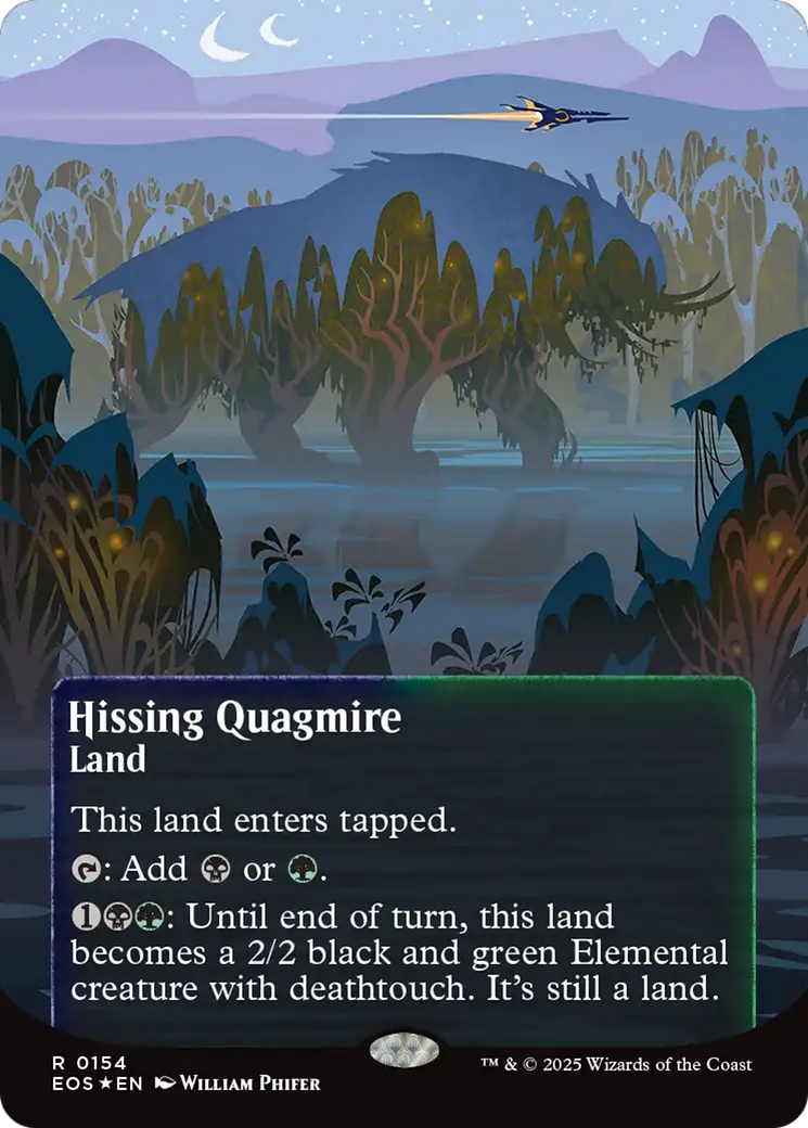 Hissing Quagmire (0154) (Borderless) (Galaxy Foil) [Edge of Eternities: Stellar Sights] | Devastation Store