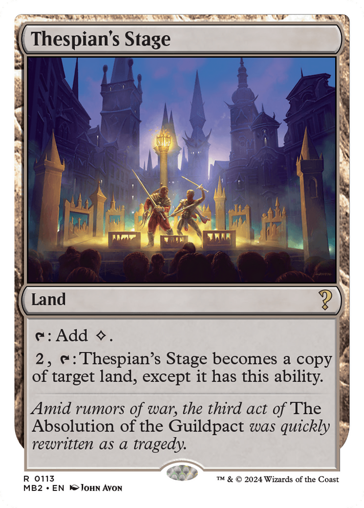 Thespian's Stage (White Border) [Mystery Booster 2] | Devastation Store
