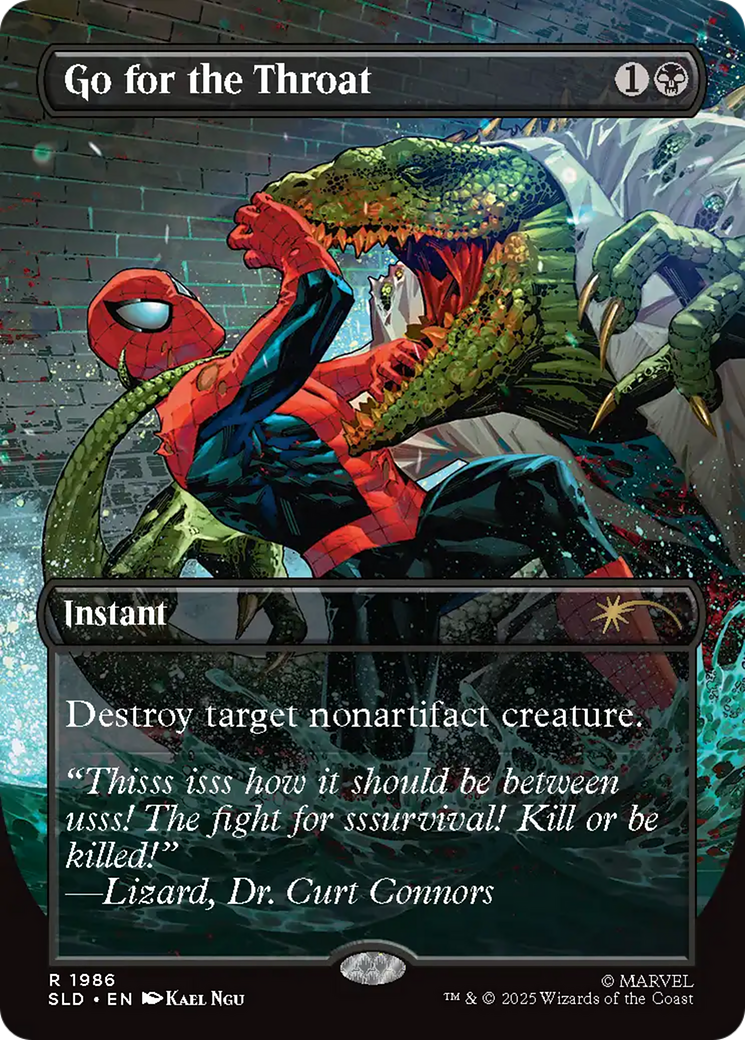 Go for the Throat (Rainbow Foil) [Secret Lair Drop Series] | Devastation Store