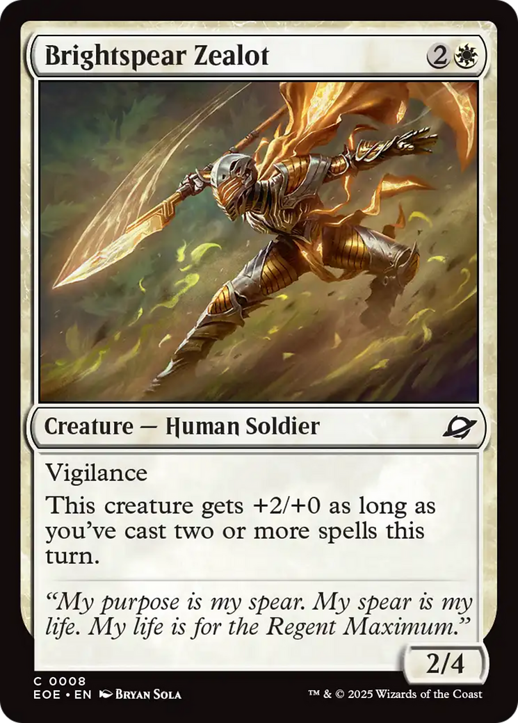 Brightspear Zealot [Edge of Eternities] | Devastation Store