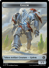 Mercenary // Golem Double-Sided Token [Outlaws of Thunder Junction Tokens] | Devastation Store