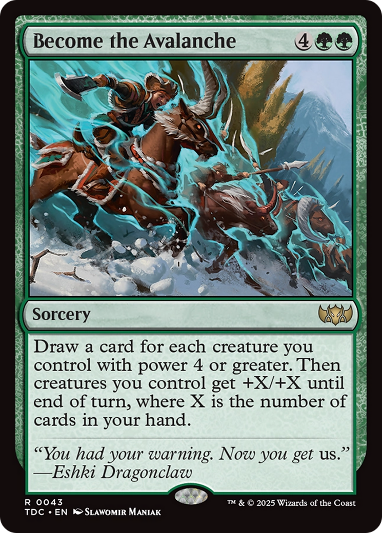 Become the Avalanche [Tarkir: Dragonstorm Commander] | Devastation Store